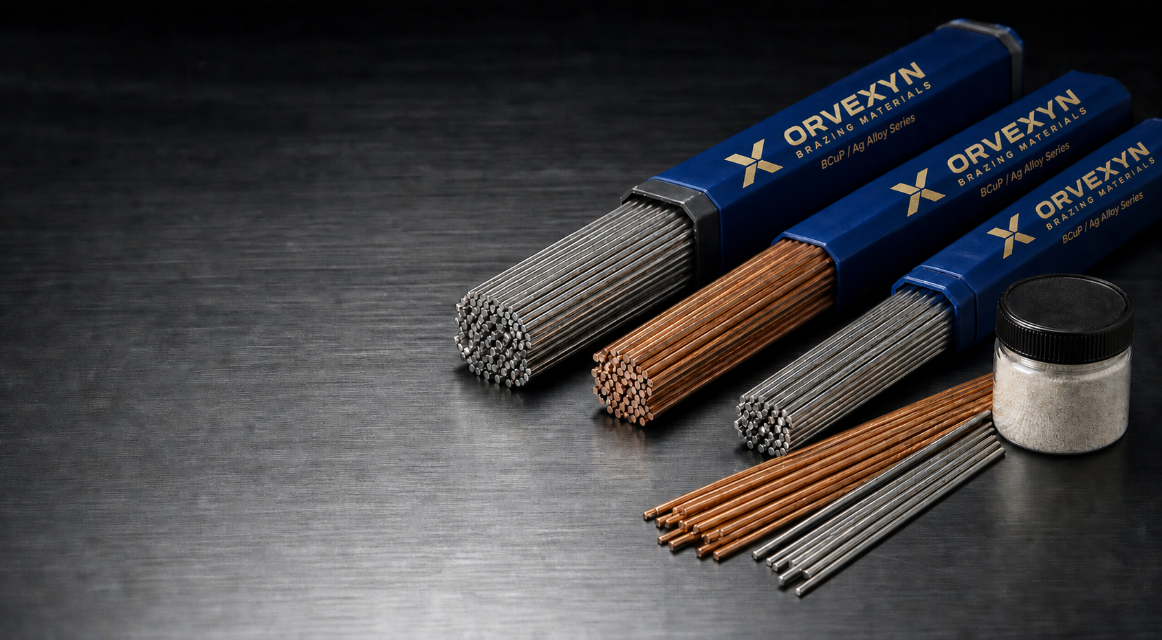 Orvexyn BCuP copper phosphorus brazing rod branded packaging